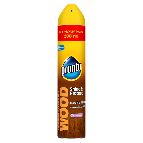 Pronto Wood Shine &amp; Protect Lavender Aerozol do mebli drewnianych 300 ml