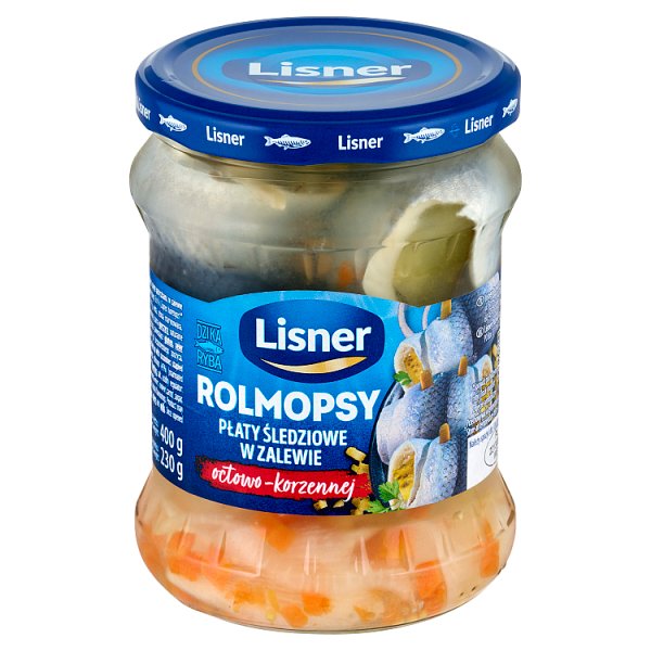 Lisner Rolmopsy płaty śledziowe w zalewie octowo-korzennej 400 g