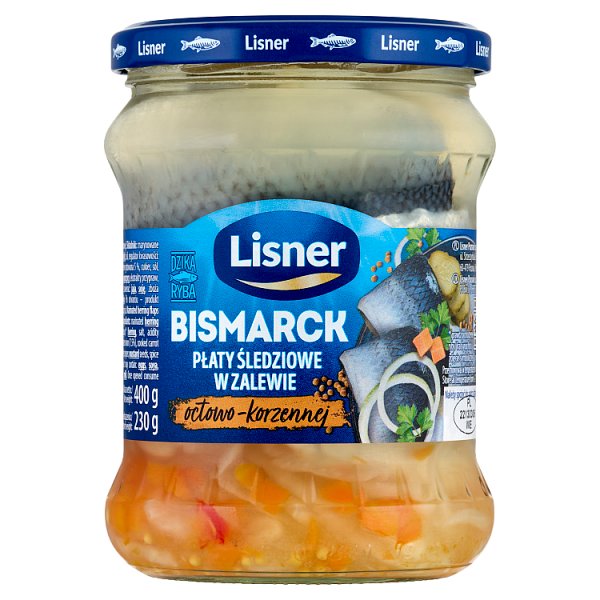 Lisner Płaty śledziowe Bismarck w zalewie octowo-korzennej 400 g