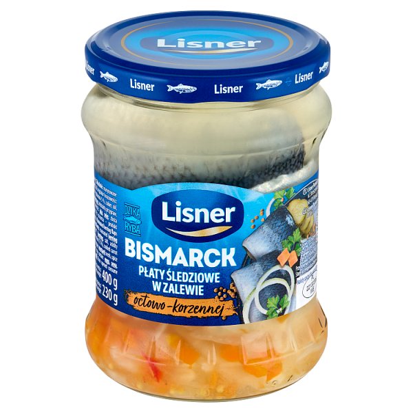 Lisner Płaty śledziowe Bismarck w zalewie octowo-korzennej 400 g