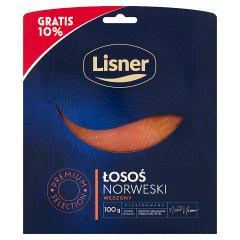 Lisner Łosoś norweski wędzony plastrowany 100 g
