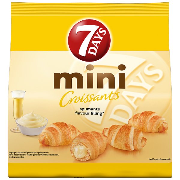 7Days Mini rogaliki z ciasta francuskiego z nadzieniem o smaku spumante - 185 g