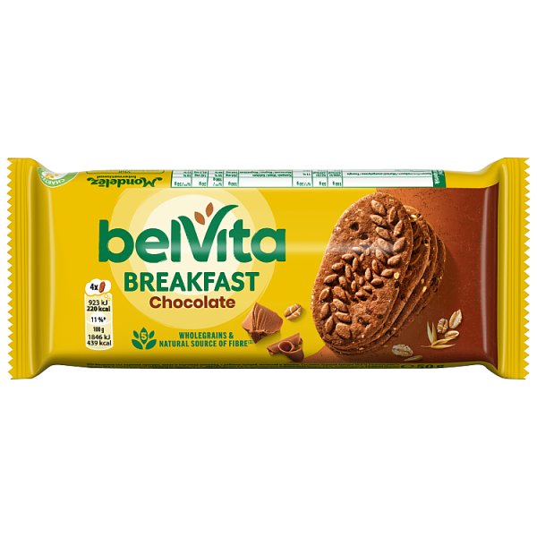 belVita ciastka zbożowe o smaku kakaowym z kawałkami czekolady ciastka zbożowe - 50 g