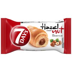 7Days Hazelnut rogalik z ciasta francuskiego z nadzieniem z orzechami laskowymi - 60 g