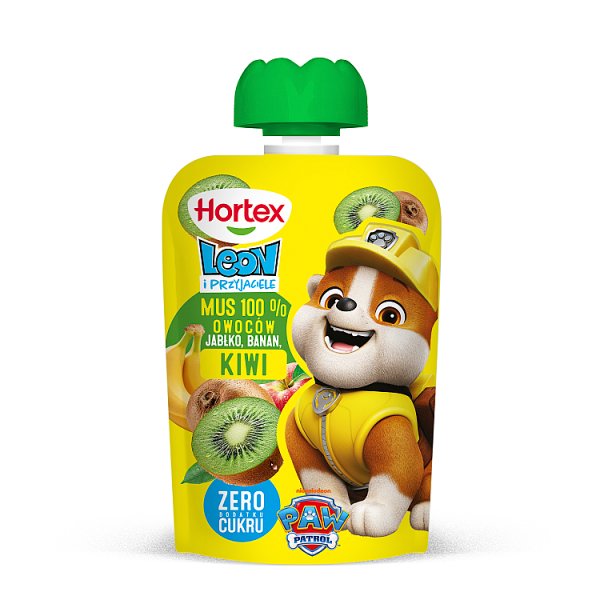 Hortex Leon i Przyjaciele Mus 100 % owoców jabłko banan kiwi 100 g