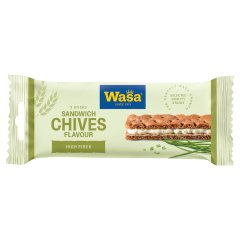 Wasa Dwa paluszki z żytniego pieczywa chrupkiego i nadzienia o smaku serka ze szczypiorkiem 37 g