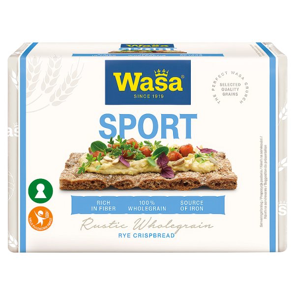 Wasa Sport Pieczywo z pełnoziarnistej mąki żytniej 275 g