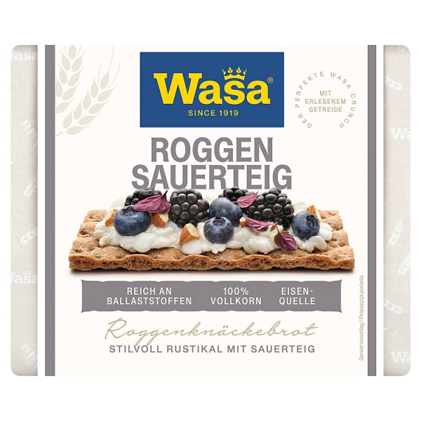 Wasa Pieczywo chrupkie z pełnoziarnistej mąki żytniej na zakwasie żytnim 235 g