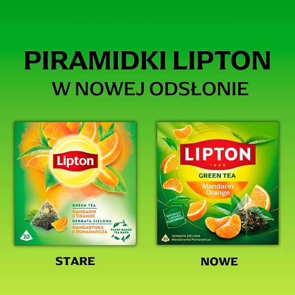 Lipton Herbata zielona mandarynka pomarańcza 36 g (20 torebek)