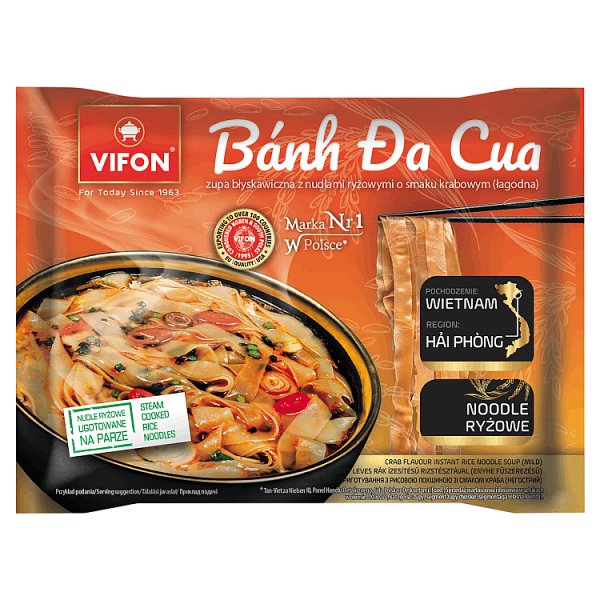 Vifon Bánh Đà Cua Zupa błyskawiczna z nudlami ryżowymi o smaku krabowym łagodna 60 g