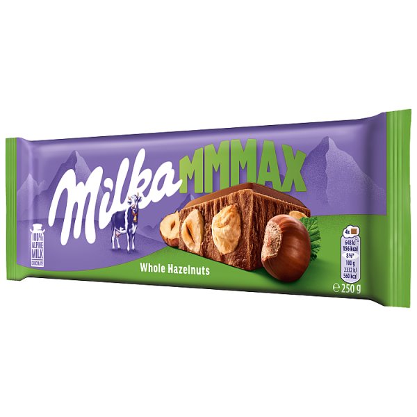 Milka Mmmax Whole Hazelnuts Czekolada mleczna 250 g