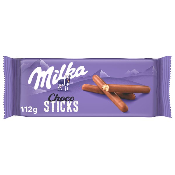 Milka Choco Sticks, ciasteczka oblane mleczną czekoladą - 112 g