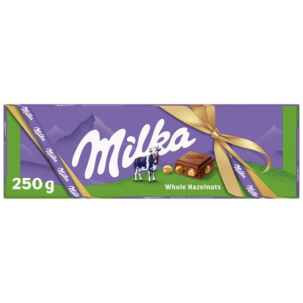 Milka Czekolada mleczna z całymi orzechami laskowymi 250 g