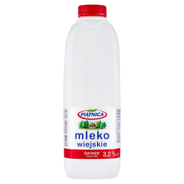 Piątnica Mleko wiejskie świeże 3,2 % 1 l