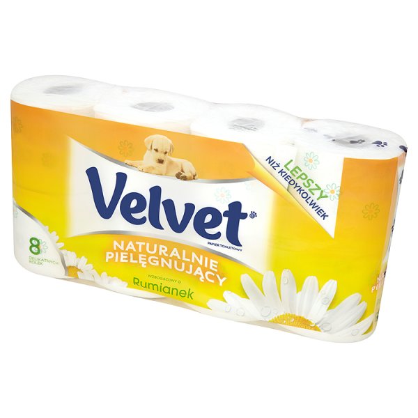 Velvet Naturalnie Pielęgnujący Papier toaletowy 8 rolek