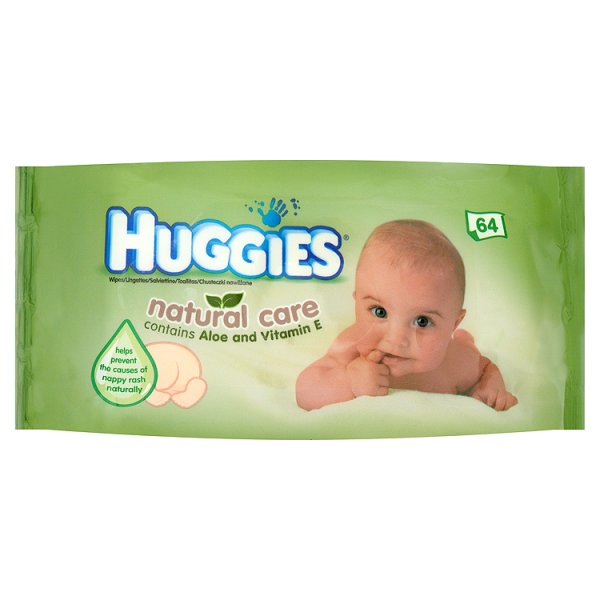 Huggies Natural Care Chusteczki nawilżane 64 sztuki