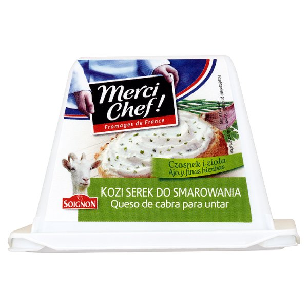 Merci Chef! Serek kozi do smarowania z czosnkiem i ziołami 140 g