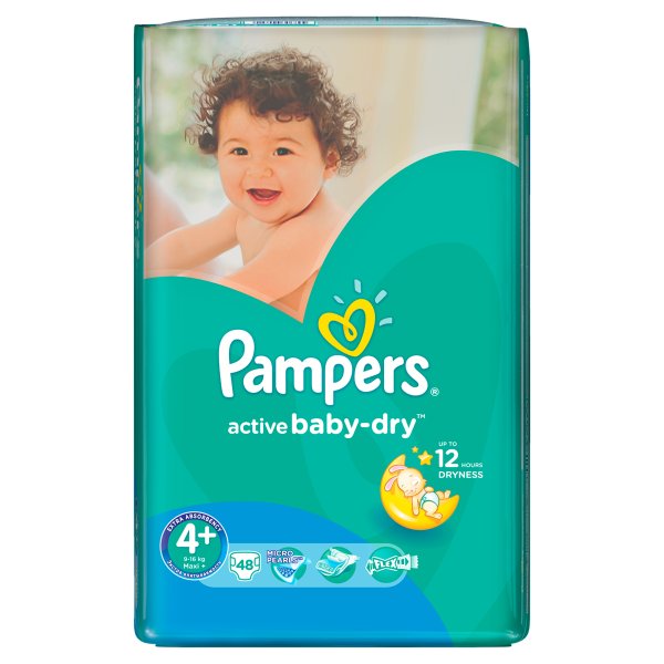 Pampers Active Baby Pieluchy 4+ Maxi+ 48 sztuk