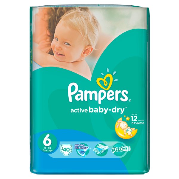 Pampers Active Baby Pieluchy 6 Extra Large 40 sztuk