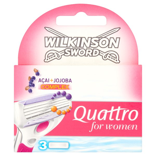 Wilkinson Sword Quattro for Women Wymienne ostrza do golenia 3 sztuki