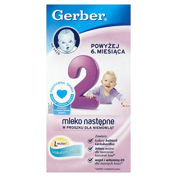 Gerber 2 Mleko następne w proszku dla niemowląt powyżej 6. miesiąca 350 g