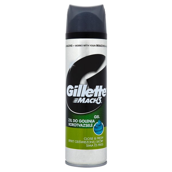 Gillette Mach 3 Żel do golenia efekt odświeżonej skóry 200 ml
