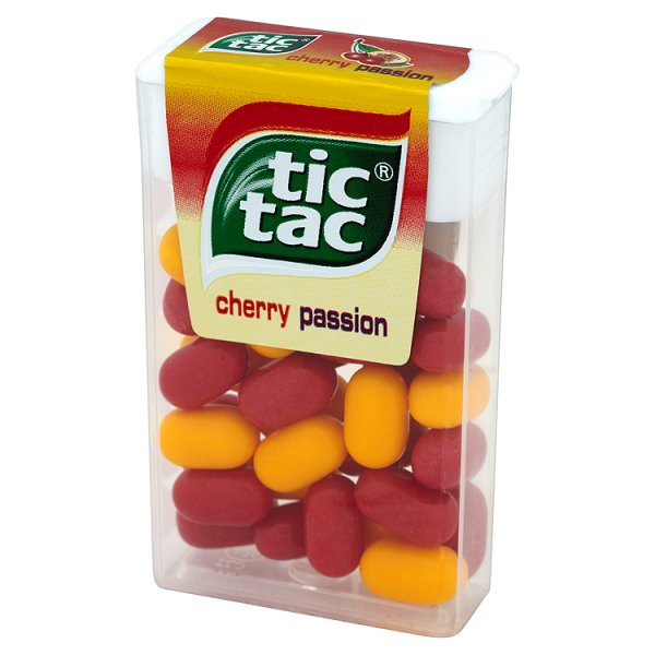 Tic Tac Cherry passion Drażetki o smaku wiśni i marakui 16 g, 1