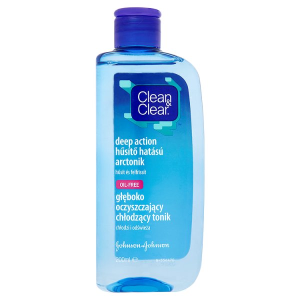 Clean &amp; Clear Głęboko oczyszczający chłodzący tonik 200 ml