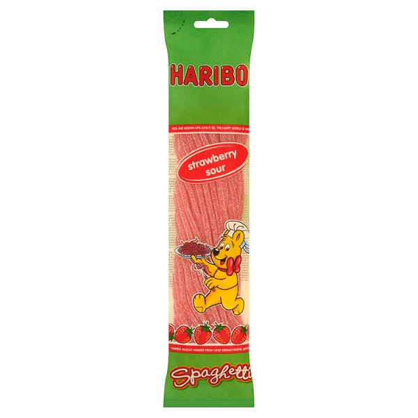Haribo Spaghetti Kwaśne żelki o smaku truskawkowym 200 g