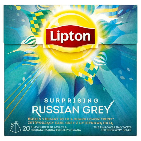 Lipton Surprising Russian Grey Herbata czarna aromatyzowana 34 g (20 torebek)