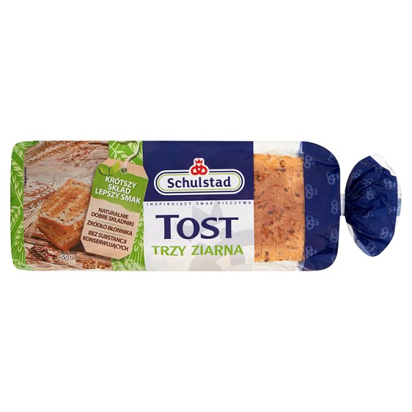 Schulstad Tost trzy ziarna Chleb tostowy 550 g