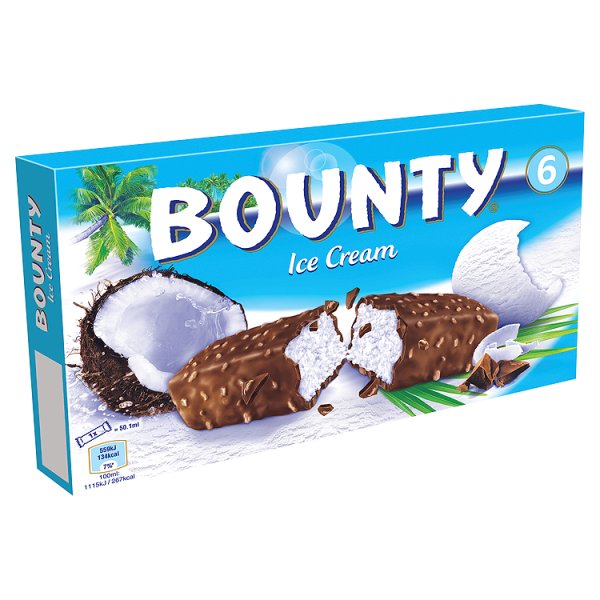 Bounty Lody kokosowe w polewie kakaowej 300,6 ml (6 sztuk)