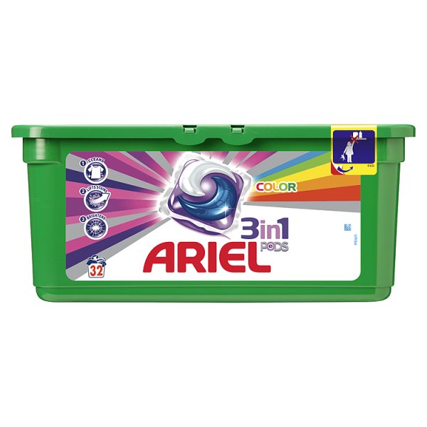 Ariel 3in1 Color Kapsułki do prania 32 sztuki