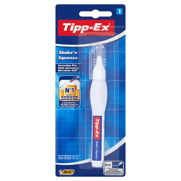 Tipp-Ex Shake&#039;n Squeeze Korektor w piórze biały 8 ml