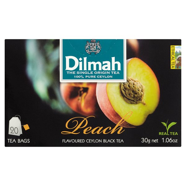 Dilmah Cejlońska czarna herbata z aromatem brzoskwini 30 g (20 torebek)