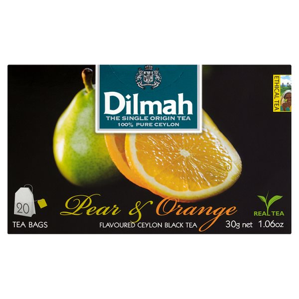 Dilmah Cejlońska czarna herbata z aromatem gruszki i pomarańczy 30 g (20 torebek)