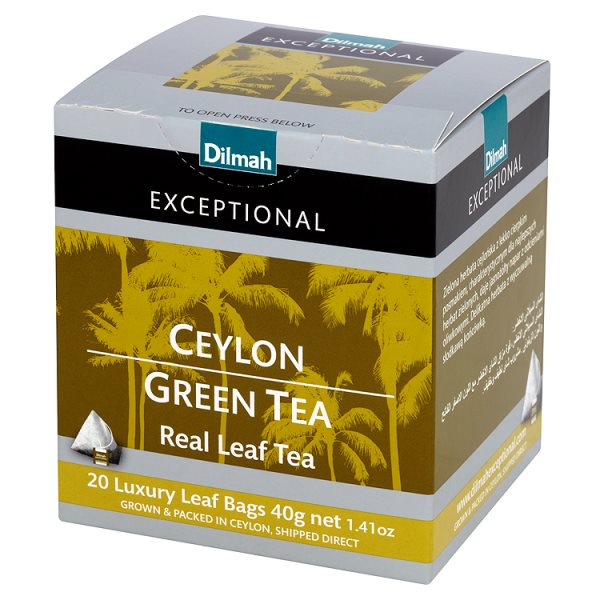 Dilmah Exceptional Zielona cejlońska herbata 40 g (20 torebek)