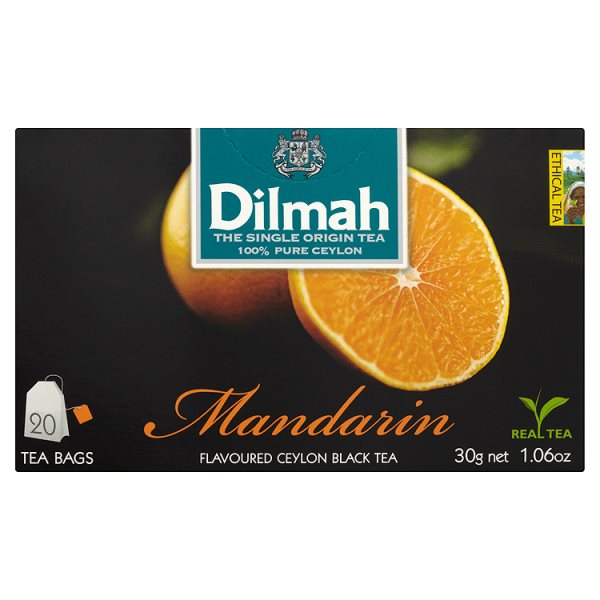 Dilmah Cejlońska czarna herbata z aromatem mandarynki 30 g (20 torebek)
