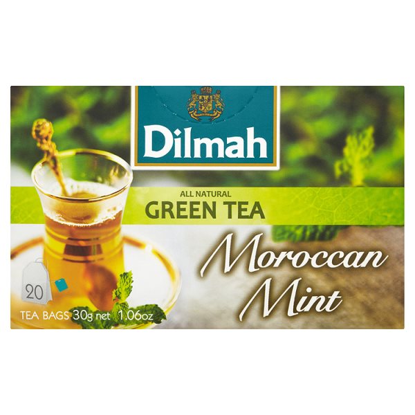Dilmah Moroccan Mint Zielona herbata z liśćmi mięty 30 g (20 torebek)