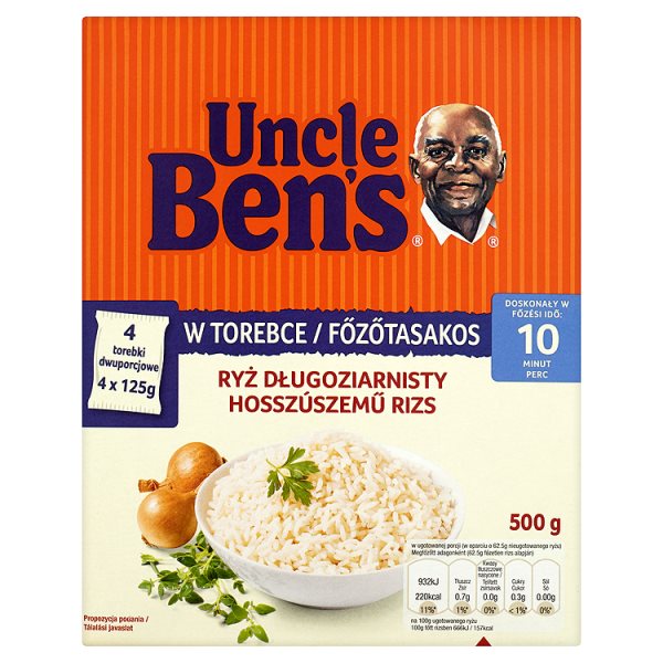 Uncle Ben&#039;s Ryż długoziarnisty 500 g (4 torebki)