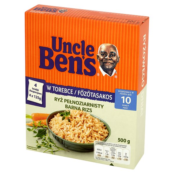 Uncle Ben&#039;s Ryż pełnoziarnisty 500 g (4 torebki)