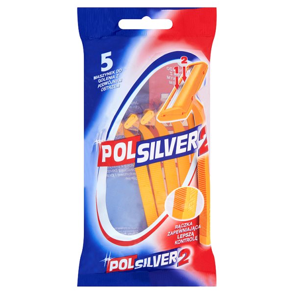 Polsilver 2 Maszynki do golenia z podwójnym ostrzem 5 sztuk