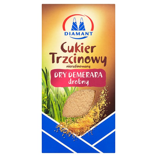 Diamant Cukier trzcinowy nierafinowany Dry Demerara drobny 500 g