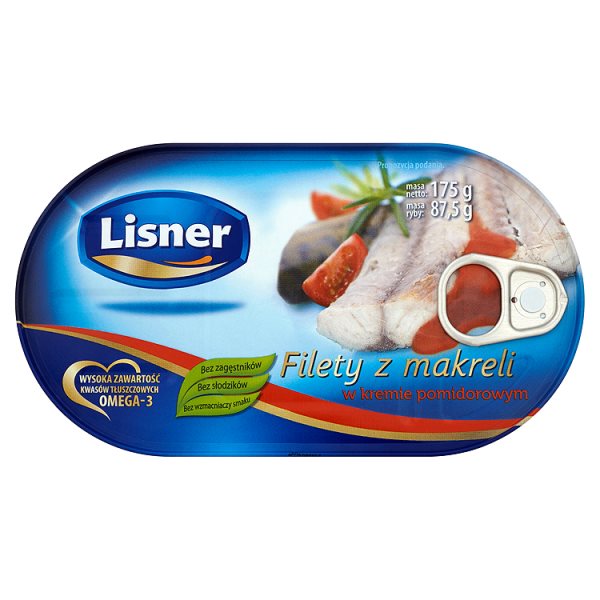 Lisner Filety z makreli w kremie pomidorowym 175 g