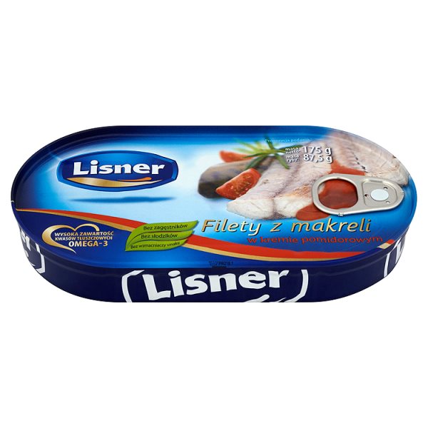 Lisner Filety z makreli w kremie pomidorowym 175 g