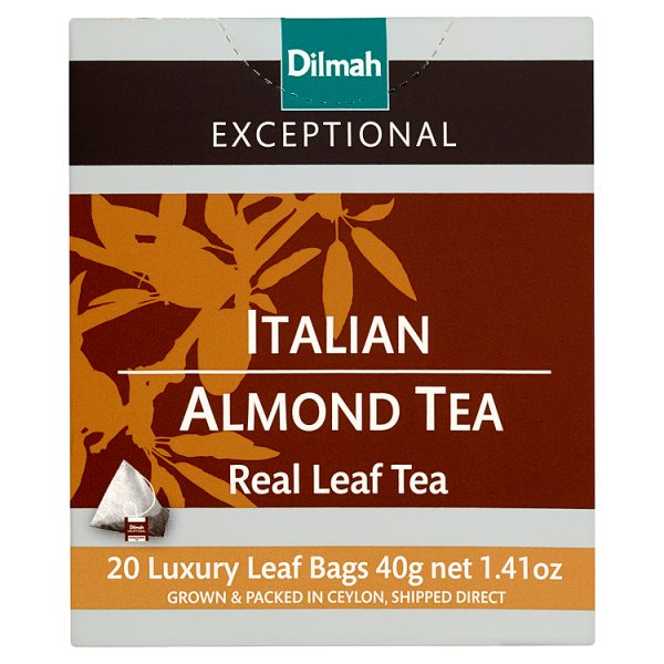 Dilmah Exceptional Czarna cejlońska herbata z dodatkiem aromatu włoskich migdałów 40 g (20 torebek)