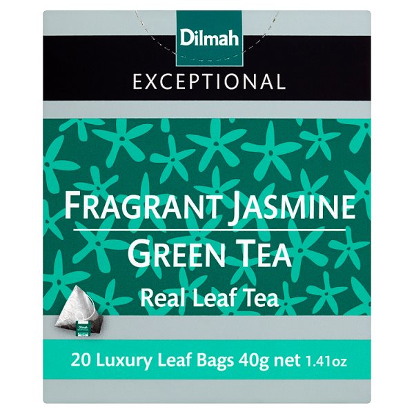 Dilmah Exceptional Zielona herbata z kwiatami jaśminu 40 g (20 torebek)