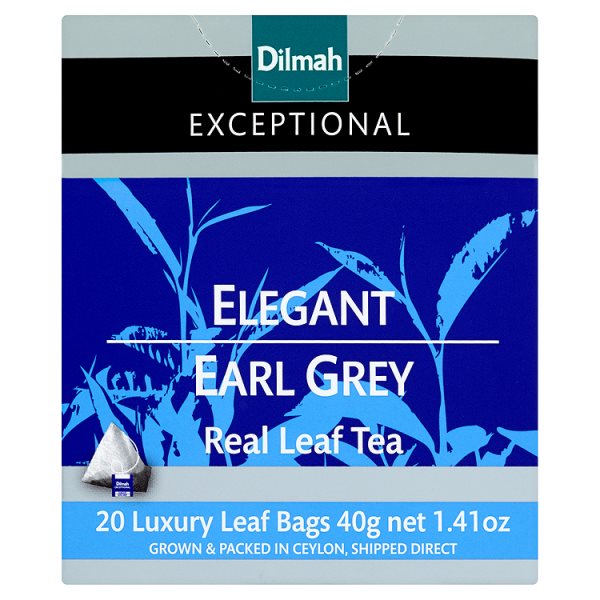 Dilmah Exceptional Czarna cejlońska herbata z aromatem bergamoty 40 g (20 torebek)