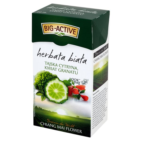 Big-Active Herbata biała tajska cytryna i kwiat granatu 30 g (20 torebek)