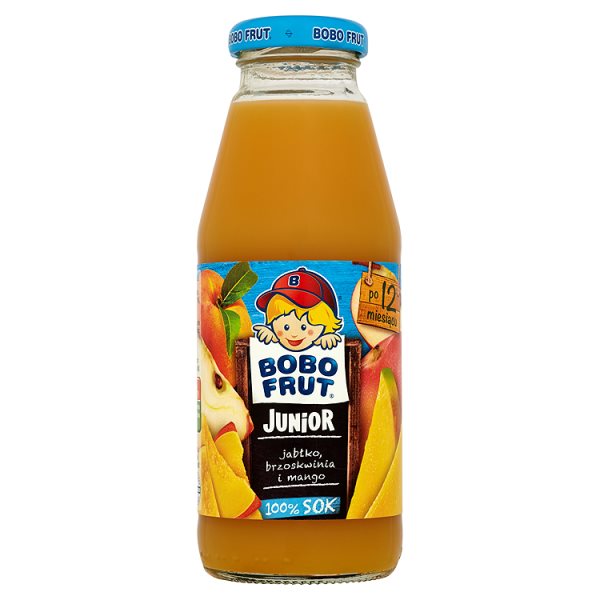 Bobo Frut Junior 100% Sok jabłko brzoskwinia i mango po 12 miesiącu 300 ml